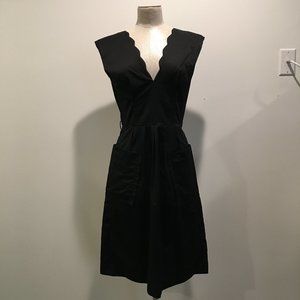 Tracy Reese Black Scalloped Neckline Dress